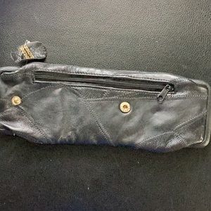 Soft Leather Folding Coin Pouch Vintage Black Wallet Vtg Victory brand new